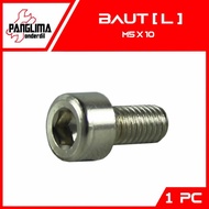 1 PC L-L4 Bolt M5x10-5X10-M 5 x 10 Key-K 4 P-Pitch 0.8 Bolt-Bolt