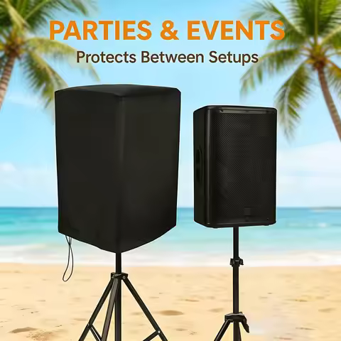 4 Sizes Outdoor Speaker Enclosures Compatible with PA, DJ, Powered Speakers, 11x12x18 Inches To 19x2