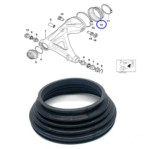 For BMW K1200LT/RS/GT R1150GS/RT R1100 R850/RT/R Bevel gear drive rubber dust jacket