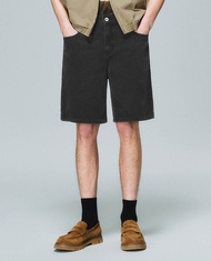 URBAN REVIVO - Quần short jeans nam ngang gối hiện đại UMM850040-B5A