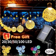 Ramadan Lighting 2025 LED Solar Crystal Ball Light Fairy Light Waterproof Light Outdoor Garden Lawn 