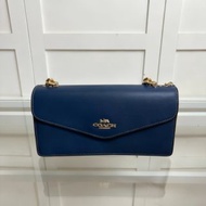 COACH蔻馳 女士奧萊款風琴包KLARE單肩斜挎包鏈條包19手袋 斜孭袋 禮物 bag