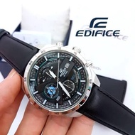 Jam Tangan Casio Edifice EFR-556 Leather Strap Full Black
