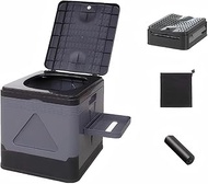Camping Toilet Camping Toilet Dry Toilet Foldable 20 L Capacity Includes 12 Rubbish Bags and 1 Stora