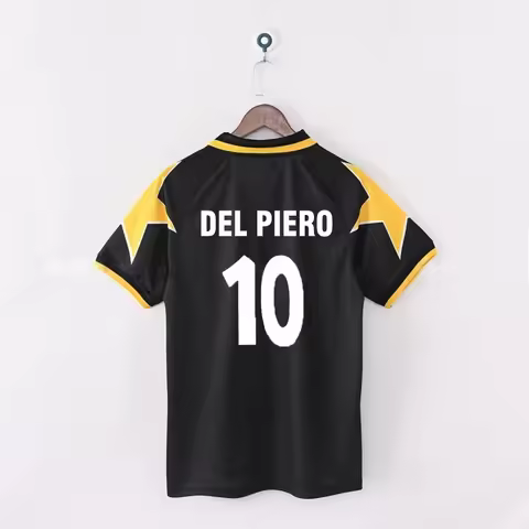 Classic Retro Jersey Soccer Uniform Juventus Del Piero Baggio Zidane Pirlo Ronaldo Fan Edition Sport