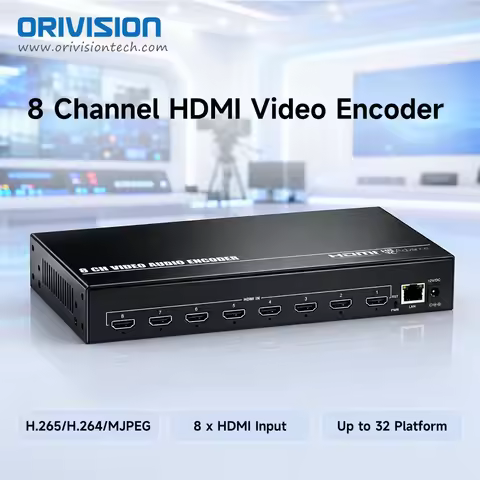 8-Channel 1080P HDMI Streaming IPTV Encoder H.265 H.264 HDMI Video Encoder for Live Broadcast And St