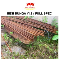 5 KAKI BESI BUNGA Y12 / 12MM FULL SPEC (READY STOCK)