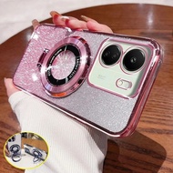 Soft Case Xiaomi Redmi 13C / poco C65 4G Glitter Premium Wireless Magnetic HolderRing