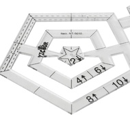 Sewing-tailing/quilting Ruler - Quilting Ruler - Patchwork Ruler 5-sided Pentagon Model - NT5010