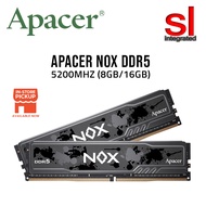 APACER NOX DDR5 5200MHZ (8GB/16GB) GAMING RAM - BLACK
