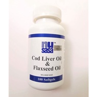 Nusasa Cod Liver Oil & Flaxseed Oil 100 Softgels