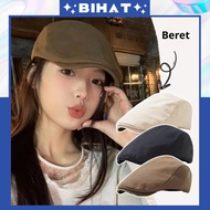 Banh Tieu hat, plain duckbill hat for men, beret hat for men and women MU652