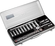 Kyoto Machine Tools (KTC) Socket Wrench Set, TB3X20, Insertion Angle: 0.37 inches (9.5 mm), 26 Piece