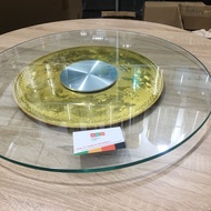 mâm xoay bàn ăn rồng phụng vàng 70cm bộ mâm xoay bàn ăn đã bao gồm đế xoay và kính cường lực dày 10l