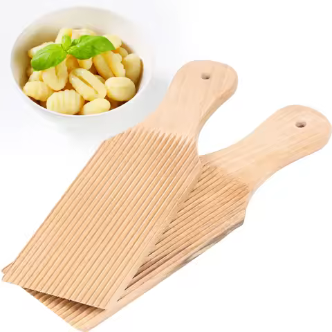 2 Pcs Wooden Gnocchi Board Butter Paddles 9.1 x 2.8 Inches Spaghetti Macaroni Pasta Board Practical 