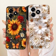 For Honor X5c Plus Lens Protective Casing HonorX5c X5CPlus 4G Beautiful Daisy Sunflower Soft Silicon