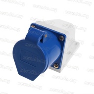 Nevʚ ɞ 32 Amp 3pin Industrial Socket 220V-250Volt Weatherproof IP44 Waterproof 2P+E 32A