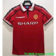 48 August London Soccer jersey final Retro football Giggs SCHOLES BECKHAM CANTONA Solskjaer KEANE 98