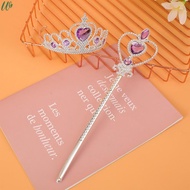Princess Tiara Wand Set Rhinestone Tiara and Magic Wand Stick Girls Jewelry for Little Girls Princes