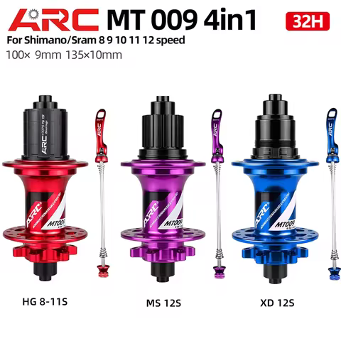 ARC MT009 Bicycle Hub 8/9/10/11/12 Speed 6 Pawl Disc Brake Hubs 32 Holes Mountain MTB Bike for Shima