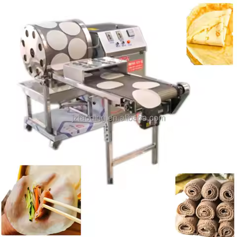 Round Square automatic Pancake Machine Injera Form Spring Roll Sheet Maker Commercial Crepe Maker lu
