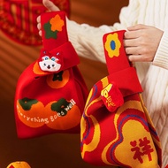 New Year Knitted Bag Year of the Snake Handbag Large Capacity Spring Festival New Year Gift Shoulder