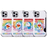 🇰🇷 Doraemon Rainbow Double Card Bumper Case 韓國 多啦A夢 彩虹篇 全包防摔款 可放卡 可插卡 可裝卡 手機保護套 (適用於多款手機型號) iPhone13 iPhone12 iPhone11 iPhoneX iPhoneXR iPhoneXS 同時 適用於 三星 Samsung Galaxy S10 Galaxy S20 Galaxy S21  Note 20 Ultra S21 S21+ S21 Ultra 最新款式 韓國空運到港