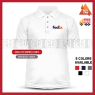 T Shirt Microfiber Polo FedEx EXPRESS Fed Ex T-Shirt Shirts Dry Fit Baju Sulam Delivery Courier Ride