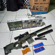 PROMO STOK AWM MAINAN TEMBAKAN SNIPER AWM KAR 98K PELURU BUSA ANAK LAKI COWOK GEL BLASTER MANUAL HAR