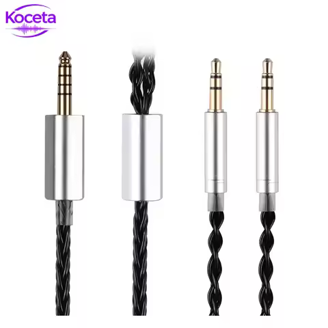 Koceta HiFi Silver Plated Copper 8 Core Headphone Cable For Hifiman HE400Se 400I 560 350 1000 Sundar