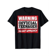 Funny 13th Birthday Gift T-Shirt for Teens - Warning Official Teenager Graphic Tee with Do Not Appro