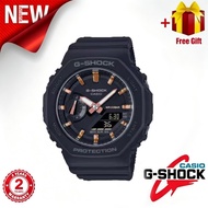 【2‑year warranty】100% Original Casio G‑Shock Jam Tangan Lelaki GMA‑S2100 GA‑2100 Black Resin Strap W