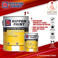 1L Nippon Paint PU Recoatable Finish Gloss / Soft Matt (Clear)