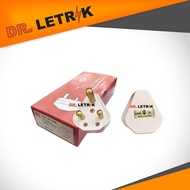 UMS 3 Pin 15A 15Amp 250V Ac Resilient SIRIM Approved Plug Top (White)