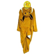 [Direct from Japan] Pokemon Eevee Kigurumi Onesie Costume Fleece Pajamas Cosplay Halloween Party Det