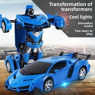 One-Button Transformers Racing RC Wireless Remote Control Car Rechargeable Children's Toy Sports Car