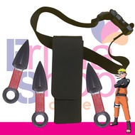 TAS KUNAI ANAK KOSTUM NARUTO SHIPPUDEN PLUS 3 KUNAI