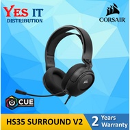 Corsair HS35 SURROUND v2 Multiplatform Dolby 7.1 Surround Sound Lightweight Gaming Headset Black