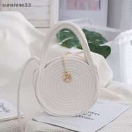 SY  Straw Bag Round Paper Rope Fashion Woven Bag Small Fresh Beach Leisure Women's Bag SY