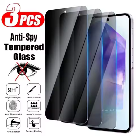 3PCS Privacy Screen Protector Samsung Galaxy A35 A55 5G A25 A15 A13 A14 Anti-Spy Tempered Glass For 