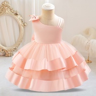 Mqatz Bé Đầm đi tiệc Cho Cô Gái nơ to Sinh Nhật Hoa Trẻ Em Quần Áo Cho Đám Cưới Toddler Trẻ Sơ Sinh