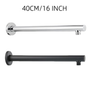 Cross-Border 40CM Stainless Steel In-Wall Shower Arm Concealed Extension Rod 16 Inch Bold Top Sprink