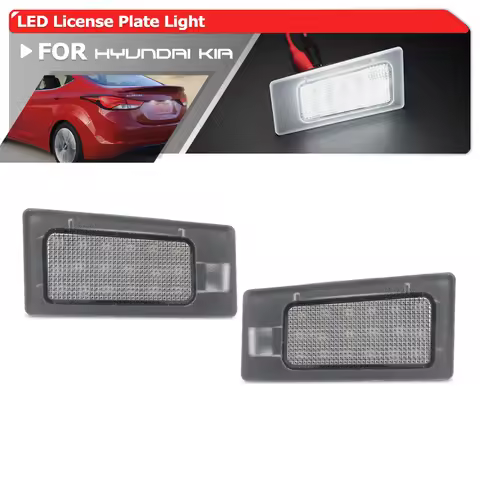 2x For Hyundai Elantra MD Accent Solaris Kia Ceed SW Cerato MK3 Forte MK2 Koup KX3 Led License Plate
