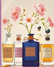 Composition Notebook: Perfume Bottle Bouquet Notebook | College Ruled | Vintage Style Journal with F