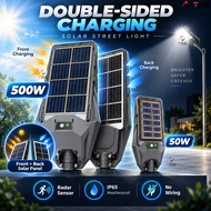Solar Street Light Double Sided Charging 50W 500W Radar Sensor IP65 Lampu Jalan Solar Outdoor Waterp