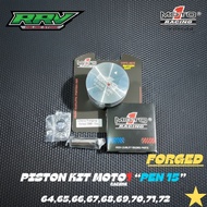 Moto1 Pen 15 Forged Piston Kit Size 65/66/67/68/69/70/71/72 Raw Piston Flat Head Moto1 Racing M1R Ra