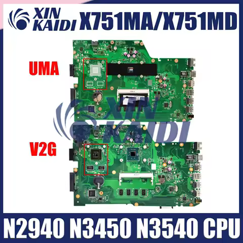 Computer Mainboard For ASUS X751MA X751MD K751M K751MA X751MJ R752M R752MA Laptop Motherboard N2940 
