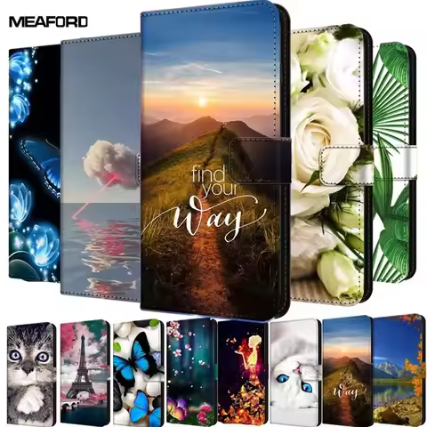 Flip Leather Cases For OPPO A6 PRO A 6 Cover Magnetic Wallet Stand Book Case F31 f 31 PRO 5G Lovely 