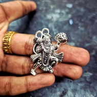 Sacred Lord Hanuman "Sanjivani" Pendant | New Design Strength & Protection Locket | 3D Embossed Silv