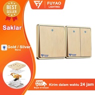 FUYAO LIGHTING Modern Aesthetic Gold and Grey Socket Switch